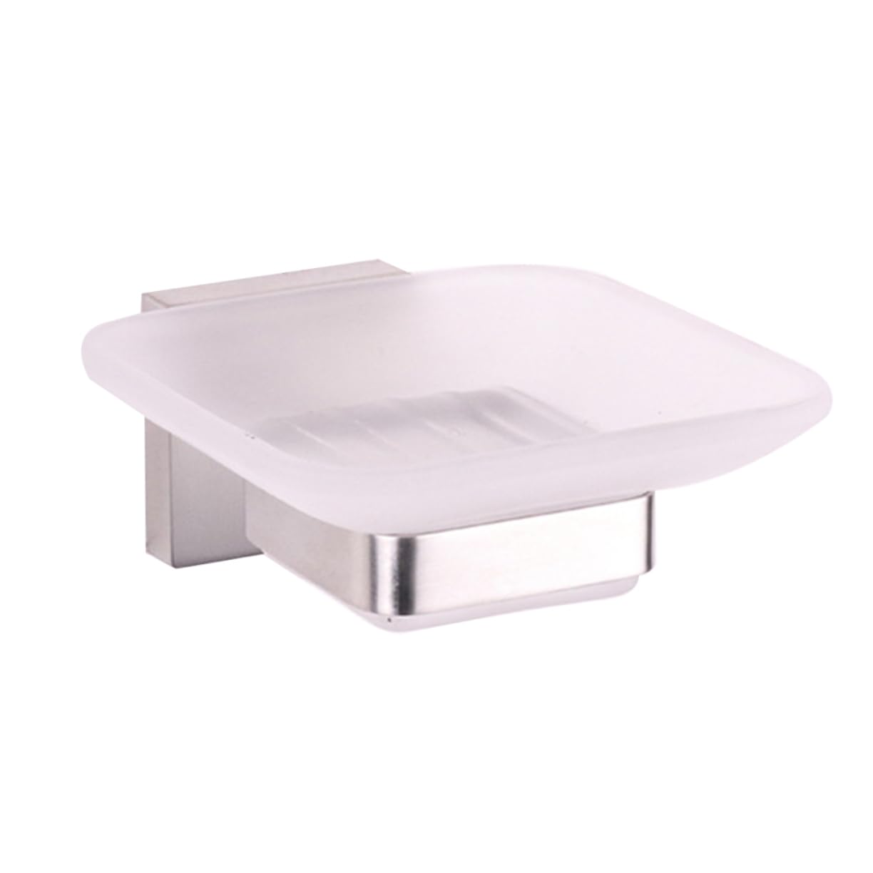 CAXUSD Stainless Steel Brushed Wall Mount Soap Holder Bathroom Soap Dish Soap Tray Soap Organizer for Sponge and Soap Storage Bathroom Accessories