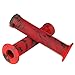 Kutrick Handle Bar Grips 145mm Soft Flangeless Longneck Grips for Pro Stunt Scooter Bars and BMX Bikes Bars (Red/Black)