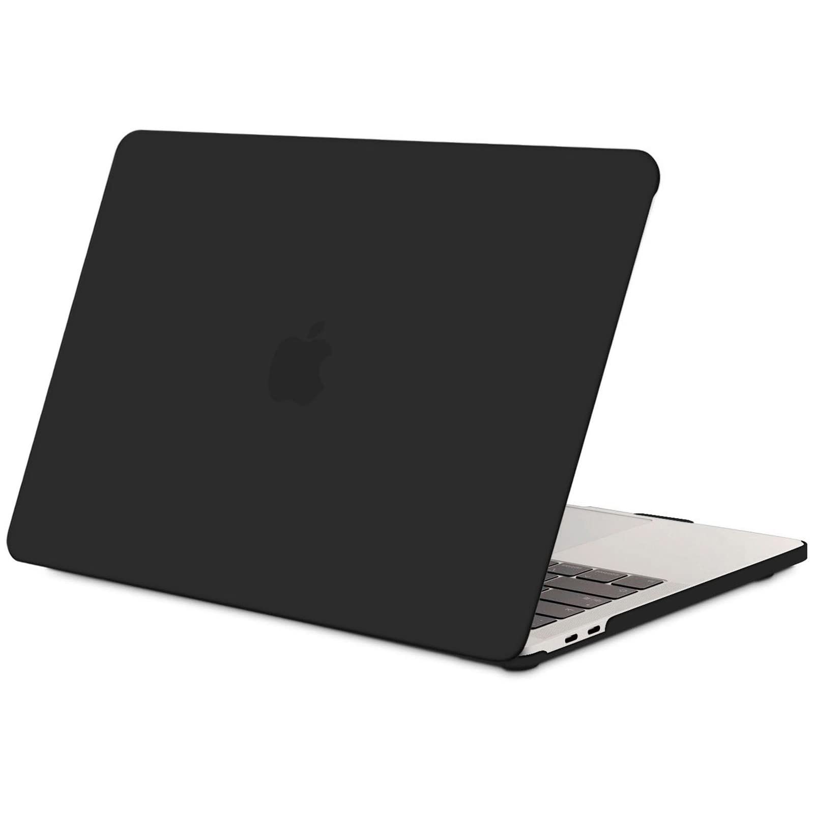 TECOOL Case compatible with MacBook Pro 13 inch 2016-2022 (M2 M1 A2338/A2289/A2251/A2159/A1989/A1706/A1708), Plastic Snap On Hard Shell Cover, Black (Matte)