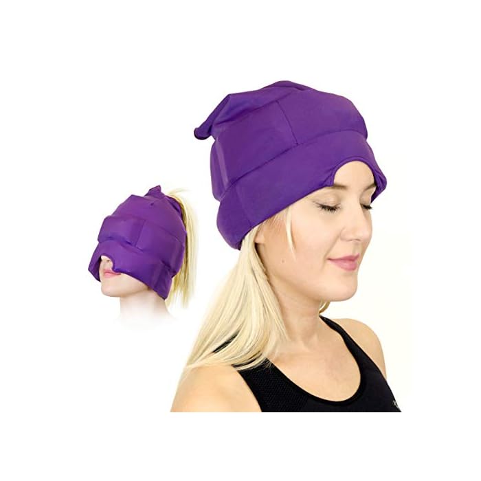 Magic Gel Migraine Ice Head Wrap | Real Migraine & Headache Relief | The Original Headache Cap | Cold, Comfortable, Dark…