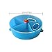 AZXAZ Parrot Foraging Toy Food Ball Rotate Bird Feeder Hanging Intelligence Toy Acrylic Cage Feeding Bowl with Separated Compartment Diameter 13cm (Blue)thumb 4