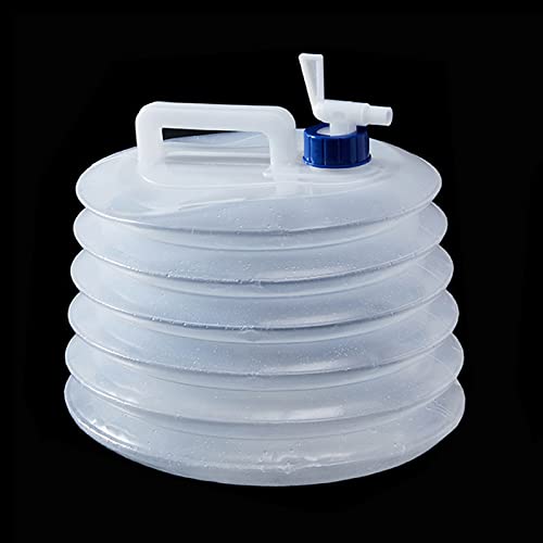 Hsthe Sea Collapsible Water Container, BPA-Free Camping Water Containers with Tap, Water Carrier Camping, Portable & Folding Water Bucket for Outdoor Use Picnic Party BBQ Fishing, 15L