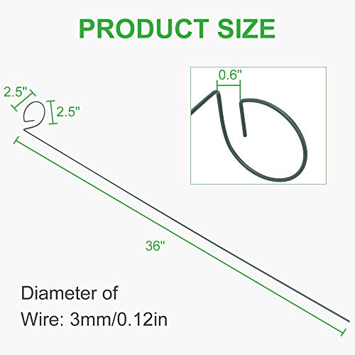 image for GROWNEER 12 Packs 36 Inches Garden Flower Support Plant Support Stakes