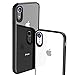 TOZO for iPhone XR Case Hybrid PC+TPU Soft Grip Matte Finish Frame Clear Back Panel Cover 6.1 Inch Black