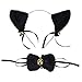 OrangeTag Cosplay: Costume Cat Ears and Bow - Black