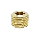 (4pcs) BelMetric M10X1 Tapered Brass Plug Hex Socket Drive Corrosion Resistant DIN 906 for Machinery