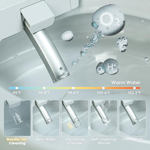 Casta Diva Smart Toilet with Bidet Built in, Auto Open/Close Lid,1000g MaP Flush, Heated Seat & Foam Dispenser, Foot Sensor Auto Flush, Blackout Flush, Bidet Toilet with Tank Built in (CD-K030PRO)