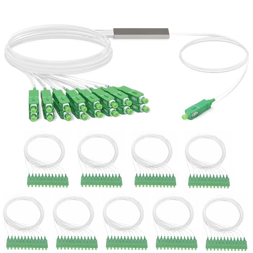 Mini 1x16 Splitter de Fibra óptica 10PCS, Splitter Óptico Balanceado 1X16, Splitters 1x16, 1x16 Divisor Óptico, Cabo Optico, Cabo Optico Audio Digital, 10 Unidades