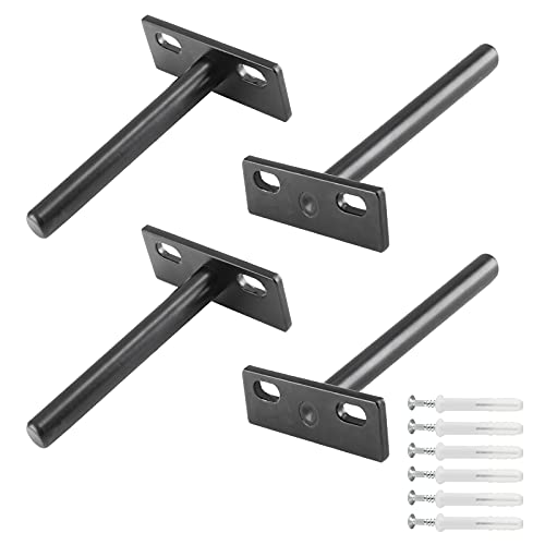 4 Pcs Floating Shelf Bracket 4 Inch Shelf Brackets Heavy Duty