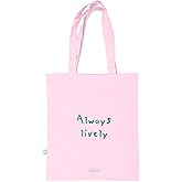 Pink Canvas Tote Bag 16"x14", 100% Cotton Reusable Grocery Bag with Inner Safety Pockets & Long Handles, Large Capacity lovely Women's Beach Shoulder Bag, Pink Canvas Bag for Summer Shopping Travel | 100% cotton bag, pink tote bag, Safety Pocket, Long Handles