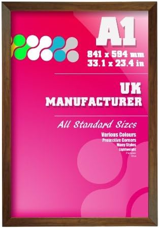 A1 Size Frame MAHOGANY Colour 4 cm THICK FLAT SHAPE Frame for Poster Size 33.1x23.4 IN 84.1x59.4 CM by 4Ever4Less Frames