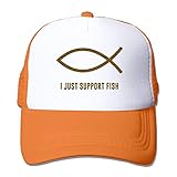 LoeEmak I Just Support Fish Ichthys Symbol Mesh