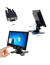 CAIRUTE® 7 pulgadas Ultra Thin 16: 9 Super HD 1024 * 600 TFT LCD Color Coche Vista posterior Monitor DVD VCD Reposacabezas Monitor Soporte Audio Video HDMI VGA