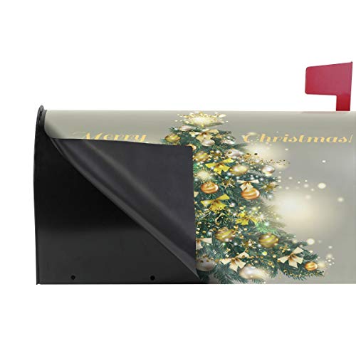 SUABO Christmas Trees Mailbox Cover, Standard Magnetic Mailbox Cover Wraps for Outside Garden