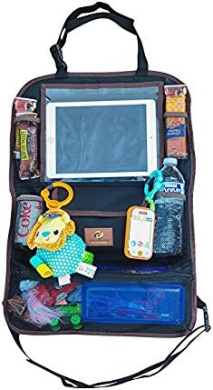 Car Back Seat Organizer Multi-Pocket Travel Storage With Touch Screen iPad Tablet Books Magazines Toys Holder