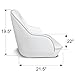 Leader Accessories Pontoon Captains Bucket Seat Boat Seat (White/Gray piping)