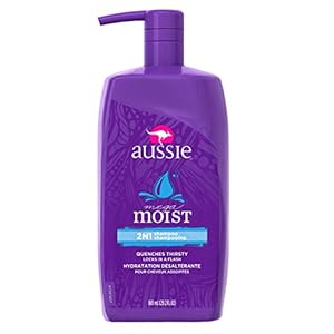 Image of Aussie Mega Moist 2 in 1 Shampoo and Conditioner with Pump, 29.2 oz