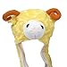 TopTie Ladies Animal Hat, Soft Fleece Lined Hat - Sheep Antelope Beauty Hat WHITESHEEP