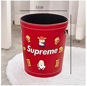 LXD Bote de basura de cuero de dibujos animados/basura descubierta