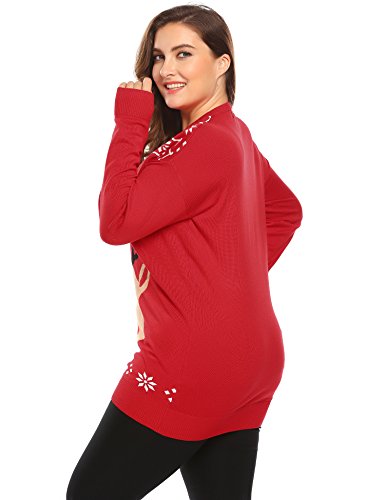 IN'VOLAND Women Plus Size Christmas Cute Reindeer Knitted Pullover Sweater 16W-22W/XL-4XL - Image 5