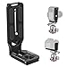 GEEKOTO L-Shaped Quick Release Plate Aluminum Bracket for DSLR and MLC Adapt Tripod Head with 1/4 Screw and ARCA Standard Head