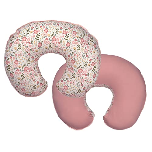 Boppy Nursing Pillow Cover –Organic Cotton Fabric Blush Cottage