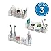 iDesign Med+ Plastic Bathroom Medicine Cabinet Organizers for Toothbrushes, Contact Lenses, Medical, Cosmetics, Makeup Brushes, Craft Supplies, Set of 3 Unique Pieces, Combo Pack 3 Count