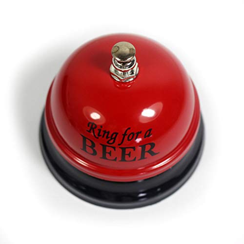 KRISMYA 3 Inch Diameter Creative Bar Call Bell,Meal Ring Bell,Ring for A Beer Desk Service Bell for Hotel,Restaurant Bar Used to Remind Waiters to Serve,Christmas Gag Gifts,Family Supplies (Red） - Thumbnail 2