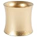 DII Decorative Painted Acrylic Napkin Ring Set, Gold Curved, 6 Piece