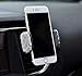 TISHAA Bling Car Phone Mount –Stand Suction Holder Rhinestone Crystal Glitter Universal Air Vent 360 Adjustable Windshield Dashboard Cute Accessories iPhone Android (White 360)