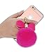 MOLLYCOOCLE iPhone 6s Case, iPhone 6 Case (Not Plus), Mirror Back Ring Buckle Stand for Girls Women TPU Bumper Slim Fit Protective Cover for iPhone 6/6s - Pink Plush Ball