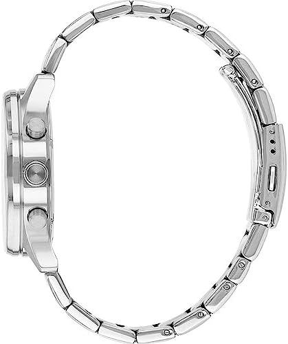 Herren Armbanduhr aus Edelstahl in der Farbe Silber-Blau 42mm, Wasserdichtigkeit: 10Bar, AN8190-51L