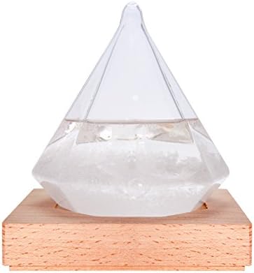 Lovebefound Diamond Shape Storm Glass, Weather Predicting Crystal Desktop Decor Bottle Barometer Creative Stylish Gift for Home Office Birthday Valentines (Large)