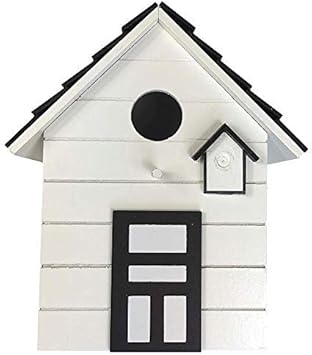 Casajame Holz Vogelhaus Fur Balkon Und Garten Nistkasten Haus Fur Vogel Vogelhauschen Weiss Als Deko 20 X 17 X 12cm Amazon De Haustier