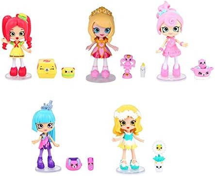 FULL SET Shopkins Happy Places Season 2 - Lil' Shoppie Bundle (Candy Sweets, Chelsea Cheeseburger, Polli Polish, Daisy Petals, Tiara Sparkles)