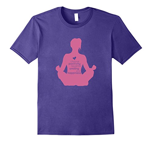 Mens Choose Happiness Laughter Yoga T-Shirt 3XL Purple