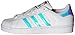 adidas Originals Kids' Superstar, White/White/Metallic Silver, 4 M US Big Kid