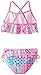 Kanu Surf Girls' Alania Flounce Bikini Beach Sport 2 Piece Swimsuit, Nikki Pink Dot, 10