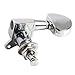 YMC Chrome-Tuning-Peg-Round-3L3R 6 Pieces 3L3R Acoustic Guitar Tuning Pegs Machine Head Tuners Chrome Guitar Parts with ferrule, threaded, 6pcs screws