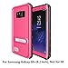 Eazewell Durable Ultra Slim 100% Waterproof Case Shockproof Dustproof Snowproof Hard Shell Underwater Protective Box Rugged Cover with Kickstand for Samsung Galaxy S8+ Plus SM-G955 (Pink)