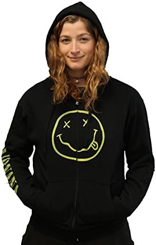 Nirvana Smiley Face Unisex Zipper Hoodie Sweatshirt