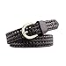 JASGOOD Fashion Braided Leather Belt for Women Woven Belt with Copper Pin Buckle