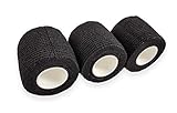 Hockey Grip Tape, Baseball bat, Field Hockey, Tennis Racket, 2 inch x 15 feet (Black, 3 Pack)