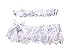 Wedding Lace Garter Set - White with Lace - One to Toss and One to Keep