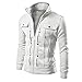 GONKOMA Men's Autumn Winter Long Sleeve Cardigan Coat Jacket Fashion Slim Designed Lapel Outwear Tops