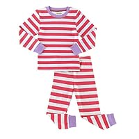 Fiream Girls Boys Pajamas Set Cotton Stripe Long Sleeve Kids Sleepwear for Girls and Boys Size 12 Month-7 Years(18073,12-18M)