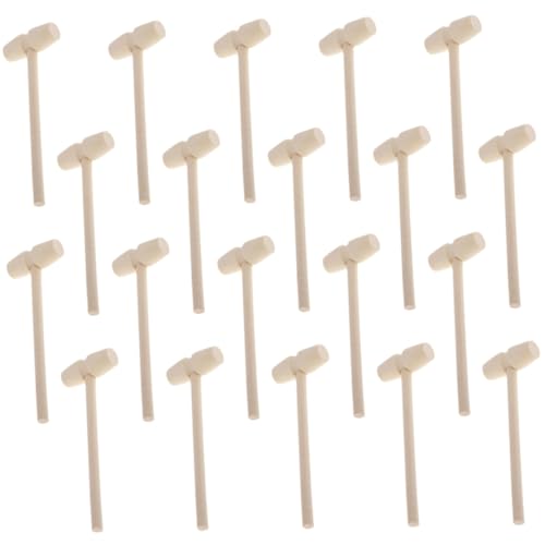 BESPORTBLE 20pcs Mini Wood Hammers for Creative Educational Hammer Safe Hitting for Home Decoration Skill Development