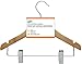 Honey-Can-Do HNG-01225 Kid's Wooden Shirt and Pants Hanger with Clips, 5-Pack, Maple