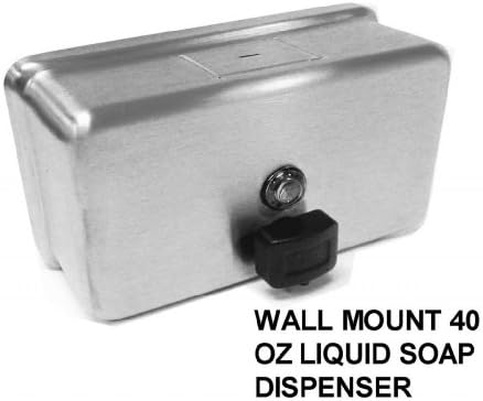 Horizontal Liquid SOAP Dispenser at Wall 40 OZ