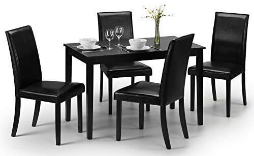 Julian Bowen Set Of 2 Hudson Dining Chairs - Black, 44cm W x 56cm D x 95.5cm H - Image 3